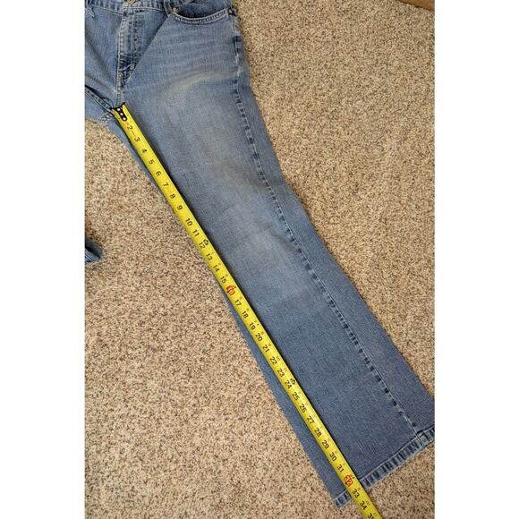 Vintage Tommy Hilfiger Y2K Low Rise Flare Jeans Size 12 Long Medium Wash - Picture 9 of 9